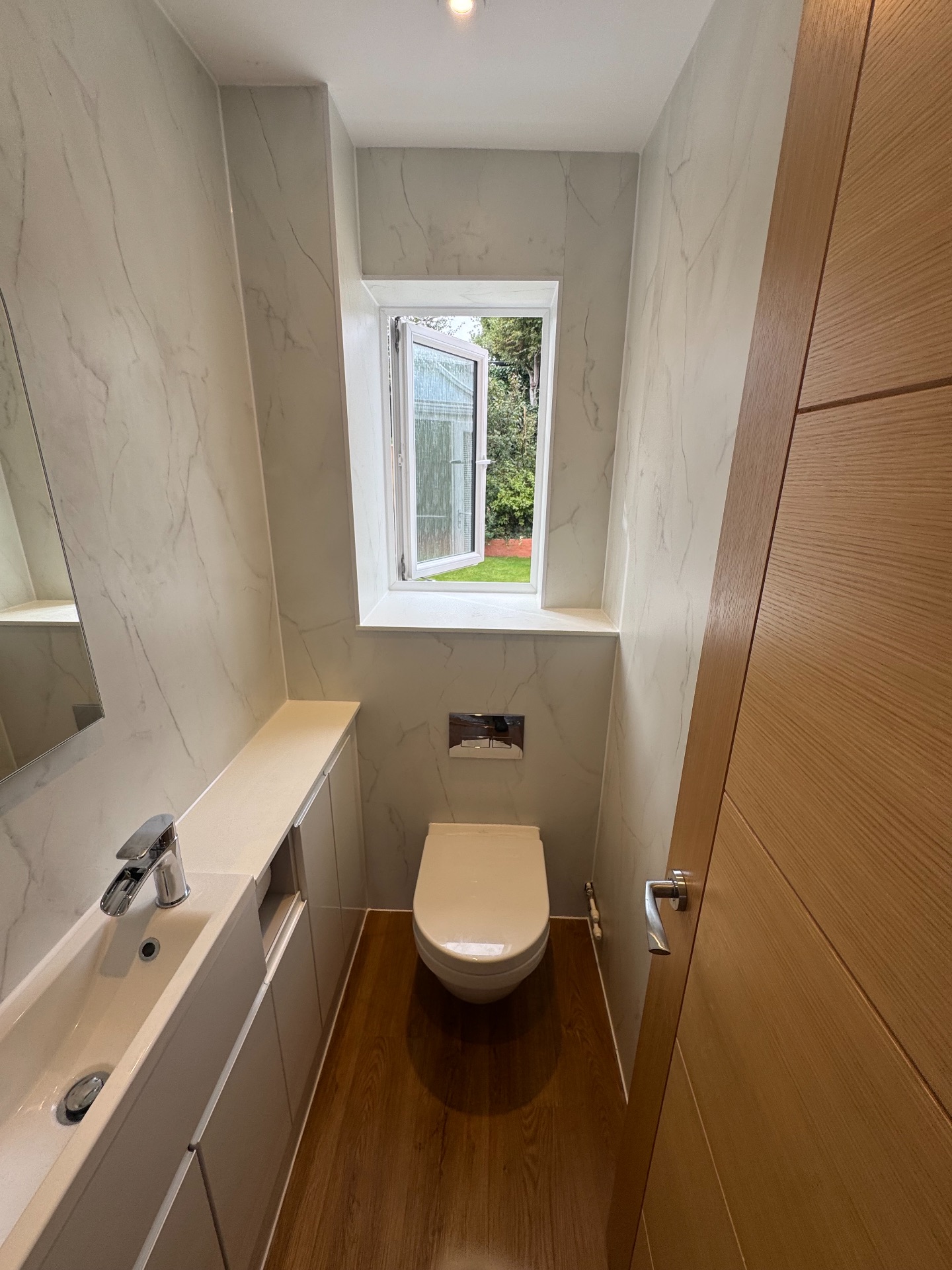Completed cloakroom WC renovation in Christchurch, Dorset, by Quality Life Build.